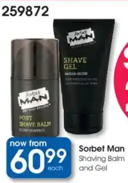 Clicks Sorbet Man Shaving Balm and Gel offer
