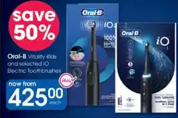 Clicks Oral-B Vitality Kids and selected iO Electric Toothbrushes offer