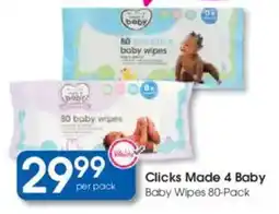 Clicks Clicks Made 4 Baby Baby Wipes offer