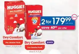 Clicks Huggies Dry Comfort Pants Jumbo Pack offer