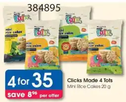 Clicks Clicks Made 4 Tots Mini Rice Cakes offer