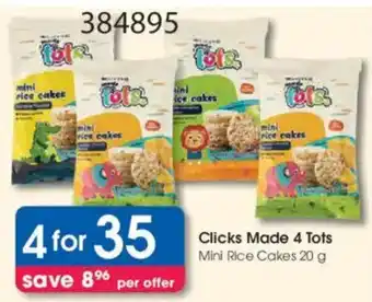 Clicks Clicks Made 4 Tots Mini Rice Cakes offer