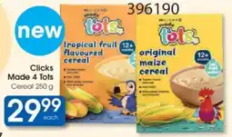 Clicks Clicks Made 4 Tots Cereal offer