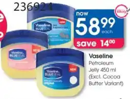Clicks Vaseline Petroleum Jelly offer