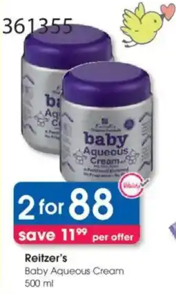 Clicks Reitzer's Baby Aqueous Cream offer