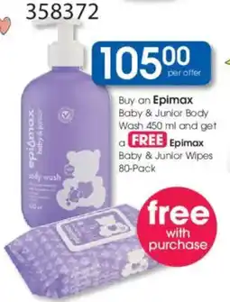 Clicks Epimax Baby & Junior Body Wash offer