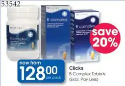 Clicks Clicks B Complex Tablets offer