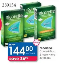 Clicks Nicorette Coated Gum offer