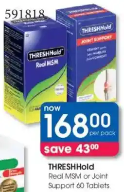 Clicks THRESHHold Real MSM or Joint Support Tablets offer