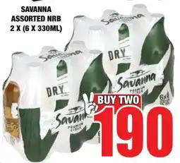 Boxer SAVANNA ASSORTED NRB 2 X (6 X 330ML) offer