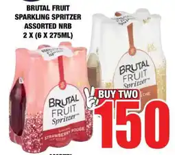 Boxer BRUTAL FRUIT SPARKLING SPRITZER ASSORTED NRB 2 X (6 X 275ML) offer