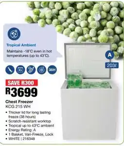 OK Furniture Chest Freezer KCG 215 WH offer