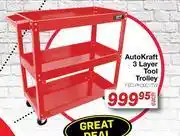 AutoZone Auto Kraft 3 Layer Tool Trolley FED.PK0001TW offer