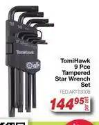 AutoZone Tomi Hawk 9 Pce Tempered Star Wrench Set FED.AKT73008-Per Set offer