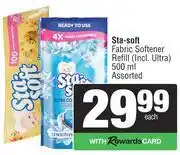 Spar Sta Soft Fabric Softener Refill Assorted-500ml offer