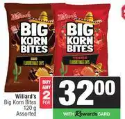Spar Willards Big Korn Bites Assorted-For Any 2 x 120g offer