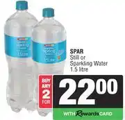 Spar Spar Still Or Sparkling Water-For Any 2 x 1.5Ltr offer