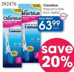 Clicks Clearblue Pregnancy Tests offer