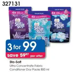 Clicks Sta-Soft Ultra Concentrate Fabric Conditioner Doy Packs offer