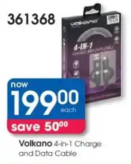 Clicks Volkano 4-in-1 Charge and Data Cable offer