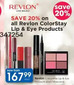 Clicks Revlon Colourstay Lip & Eye Products offer