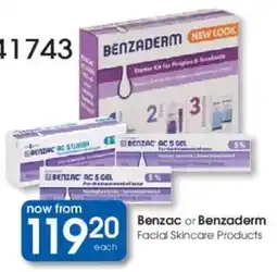Clicks Benzac or Benzaderm Facial Skincare Products offer