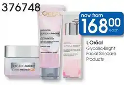 Clicks L'Oréal Glycolic-Bright Facial Skincare Products offer