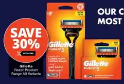 Checkers Gillette Razor Product Range All Variants offer