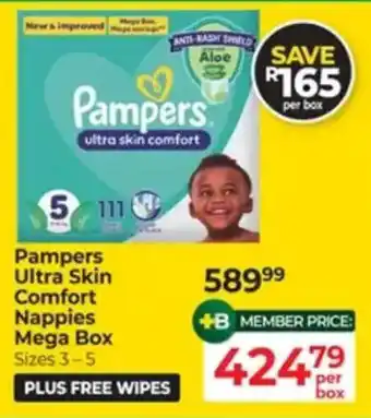 Baby City Pampers Ultra Skin Comfort Nappies Mega Box offer