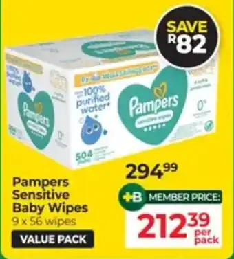 Baby City Pampers Sensitive Baby Wipes offer