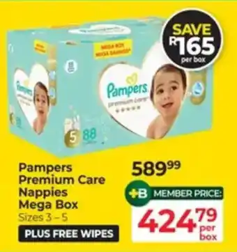 Baby City Pampers Premium Care Nappies Mega Box offer