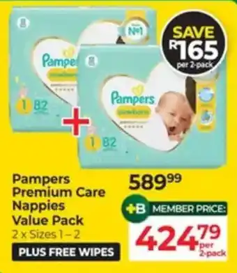 Baby City Pampers Premium Care Nappies Value Pack offer