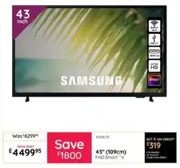 Bradlows Samsung 43" FHD Smart TV offer