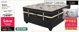 Bradlows Restonic Ballito Queen 152cm Base Set offer