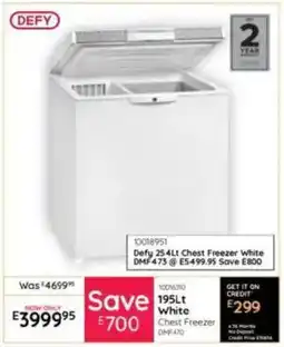 Bradlows Defy Chest Freezer White offer