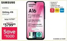 Bradlows Samsung Galaxy A16 offer
