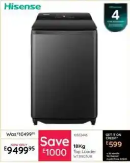 Bradlows Hisense Top Loader offer