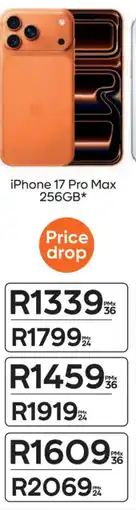 Cell C iPhone 17 Pro Max 256GB offer