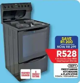 Furnmart Defy freestanding kitchenaire 4-plate stove offer