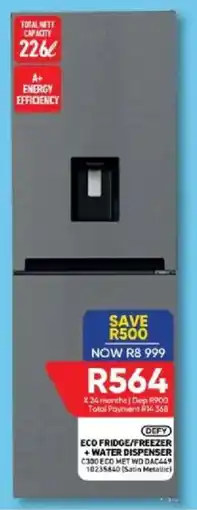 Furnmart Defy eco fridge/ freezer + water dispenser offer