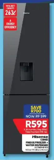 Furnmart Hisense combi fridge/ freezer + water dispenser offer