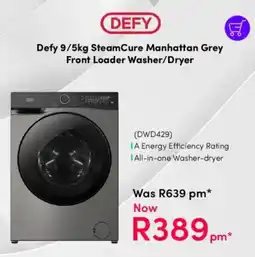 Teljoy Defy SteamCure Manhattan Grey Front Loader Washer/ Dryer offer