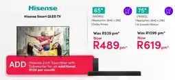Teljoy Hisense 65" Smart QLED TV offer