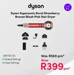 Teljoy Dyson Supersonic Nural Strawberry Bronze/ Blush Pink Hair Dryer offer