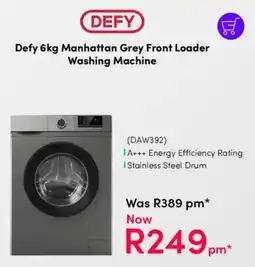 Teljoy Defy Manhattan Grey Front Loader Washing Machine offer