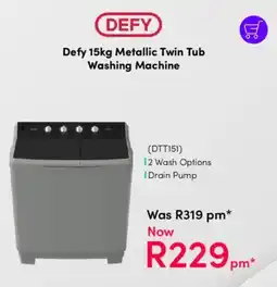 Teljoy Defy Metallic Twin Tub Washing Machine offer