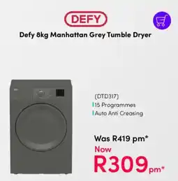 Teljoy Defy Manhattan Grey Tumble Dryer offer