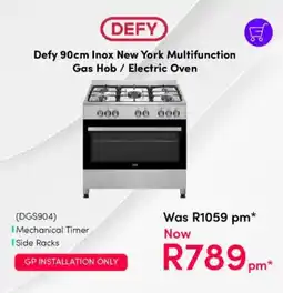 Teljoy Defy Inox New York Multifunction Gas Hob/ Electric Oven offer