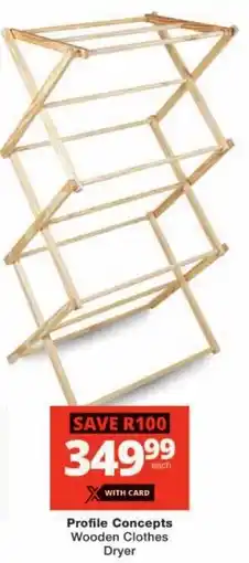 Checkers Profile Concepts Wooden Clothes Dryer offer