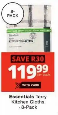 Checkers Essentials Terry Kitchen Cloths offer
